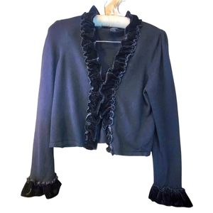 Ruffly Rayon Blend Cardigan by International Concepts